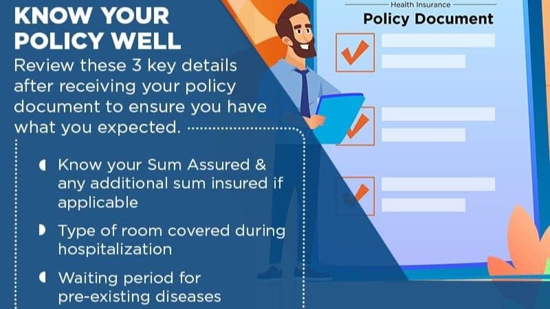 Checklist graphic to know your ManipalCigna health insurance policy details
